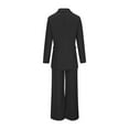 thumbnail image 5 of safuny Women's Suit Sets Lapel Long Sleeve Plus Size Suit for Girlfriend Wife Daughter Solid Color Dressy Comfy Casual Black S, 5 of 6
