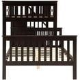 thumbnail image 4 of Harper & Bright Designs Twin Over Full Bunk Bed with Storage and Guard Rail for Bedroom, Espresso, 4 of 8
