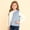 Blue, variant on Girls Vest Cardigan Sleeveless Solid Zip Up Quilted Silk Thicken Warm Puffer School Vest Outerwear