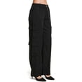 thumbnail image 4 of Love Tree Womens Juniors Tencel Cargo Pants (Black, Small), 4 of 4