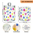 thumbnail image 5 of Yayeee 2 Pack Qtip Holder Bathroom Cotton Swab Canister with Lid Clear Dispenser Set, Yellow Retro Round, 5 of 6