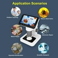 thumbnail image 4 of Digital Microscope, Portable HD Magnifier 4.5 Inch Large Screen 1500mAh Battery  for Children Teaching Black,Grey, 4 of 7