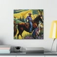 thumbnail image 3 of Grazing Horses Scene - Canvas, 3 of 10