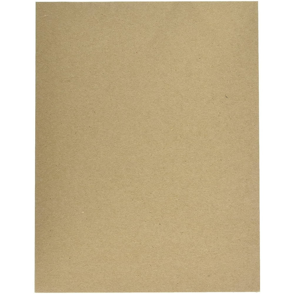 8 1/2 X 11 Inches Cardboard 30pt (624 gsm) Chipboard Sheets 50 Chipboards Per Pack. (Brown