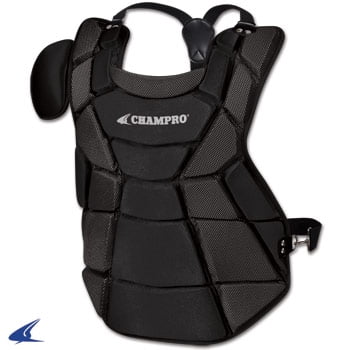 Baseball Softball Umpire Chest Protector - Contour Fit Lightweight Softball Chest Protector- 16.5''L, Black