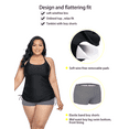 thumbnail image 6 of Firpearl Plus Size Bathing Suits for Women Two Piece Swimsuit Athletic Tankini Top with Shorts, 6 of 7