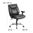 thumbnail image 5 of Flash Furniture Hercules Series Big & Tall LeatherSoft Swivel Office Chair with Loop Arms, Black, 5 of 15