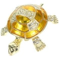 thumbnail image 4 of Shisuyan Handcrafted Jewelry Box Metal Turtle Shape Jewelry Box Animal Decorative Box Vanity Trinket Box Zinc Alloy Trinket Case Decor, 4 of 9