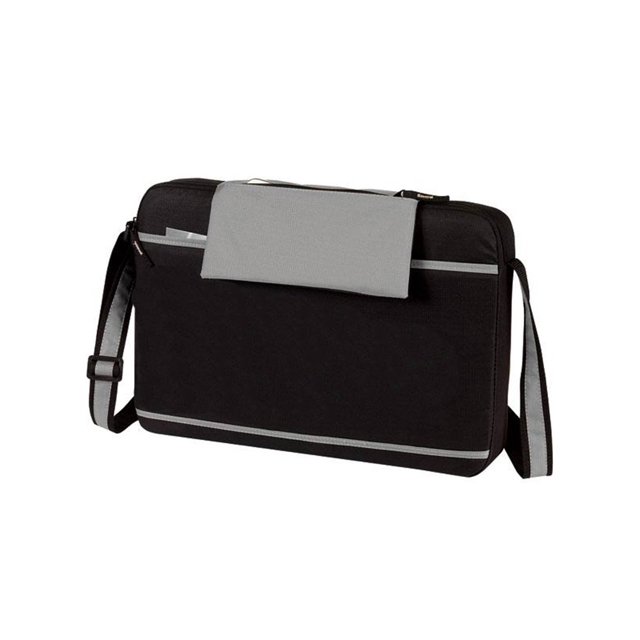Contemporary Slim Laptop Portfolio - Black/Grey