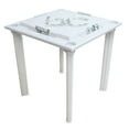 thumbnail image 4 of Bene Casa 4-Player Game Table with Built-In Racks and Drink Holders, White, 4 of 5