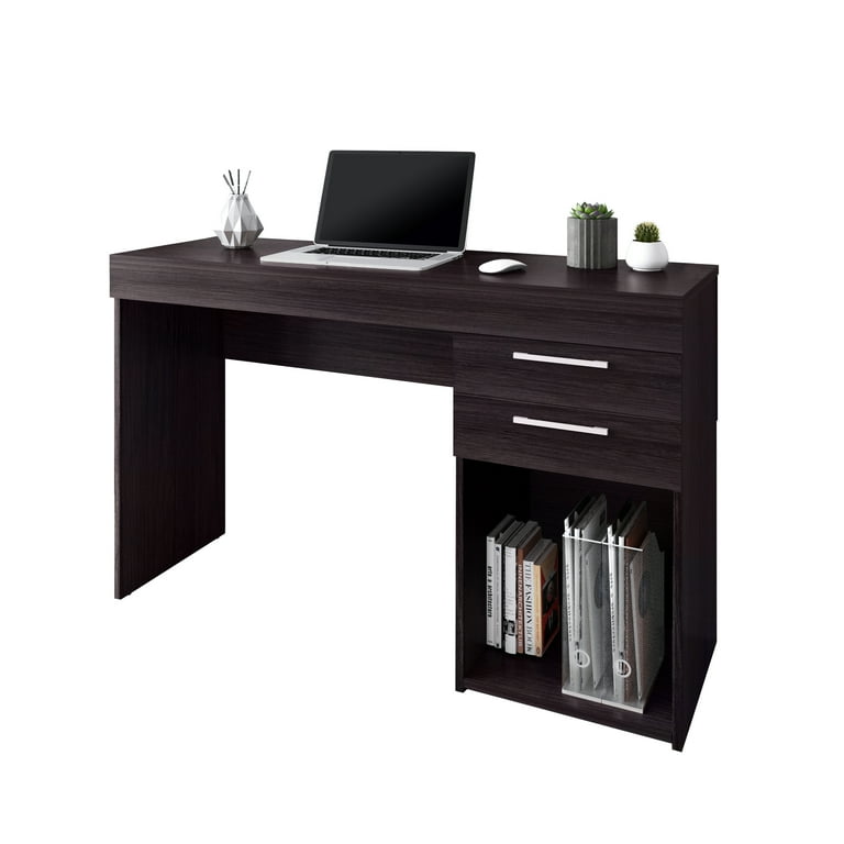 Techni Mobili Contemporary Home Office Desk with Ample Storage Espresso Walmart