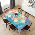 thumbnail image 6 of Colorful Tie Dye Table Cloth Waterproof Tablecloths, Rainbow Ombre Abstract Pattern Art Tablecloth Dining Table Cover for Kitchen Party Tabletop Outdoor, Rectangle Tablecloth 54x108 Inch, 6 of 9