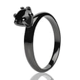 thumbnail image 2 of Solitaire Wedding Ring - Titanium Wedding Ring - Engagement Ring - Black CZ Ring - Gunmetal, 5.5, 2 of 3