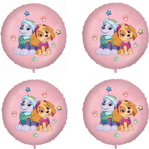 Procos Paw Patrol Skye and Everest 18" Foil Balloon 4ct Birthday Party Supply Decorations