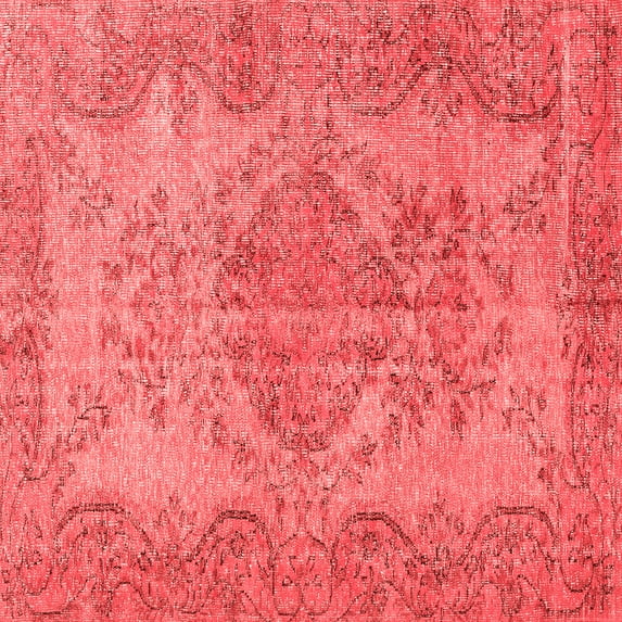 Ahgly Company Indoor Square Persian Red Traditional Area Rugs, 5' Square