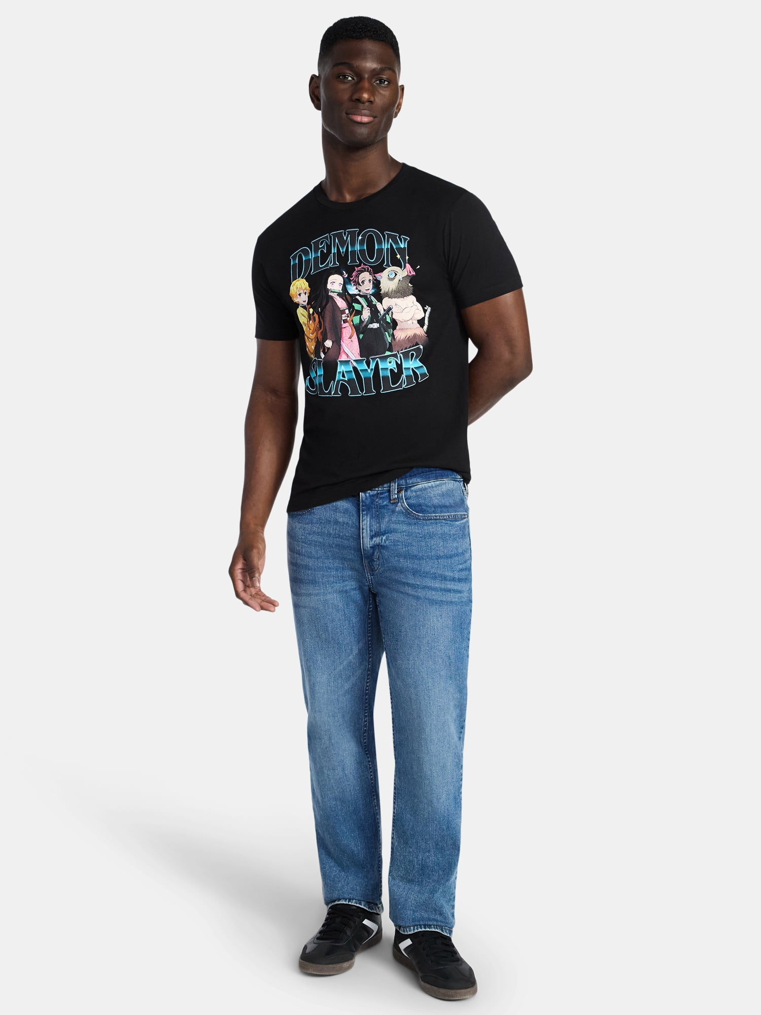 Demon Slayer Men's and Big Men's Graphic Tee with Short Sleeves, Sizes S-3XL