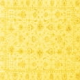 thumbnail image 1 of Ahgly Company Machine Washable Indoor Square Oriental Yellow Traditional Area Rugs, 3' Square, 1 of 4