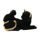 thumbnail image 1 of Estatua de gato de madre e hijo Macarena Escultura de resina decorativa Negro, 1 of 8