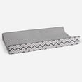 thumbnail image 4 of Bacati - Mix N Match Chevron/Dots Gray Neutral Quilted Changing Pad Cover, 4 of 22
