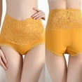 thumbnail image 4 of Yokua Womens Traceless Lace High Waist Panties Tummy-Control Underwear Panty Briefs, 4 of 17