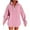Pink, variant on GuzomFashion Womens Khaki Half Zip Hooded Sweatshirt Dress - Oversized Drop Shoulder, 100% Polyester Wrinkle-Resistant, Machine-Washable Mini Length, S-XXL,Size M