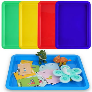 Kid Activity Plastic Tray Multipurpose Art and Crafts Organizer Tray  Plastic Serving Trays for Sensory Toys, Beads, Painting, DIY Projects, Fun  Home