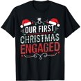 thumbnail image 1 of Our First Christmas Engaged 2024 Christmas Couple Matching T-Shirt - As Picture - M, 1 of 4