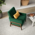 thumbnail image 4 of Allora Mid-Century Modern Tight Back Velvet Lounge Chair in Green, 4 of 7