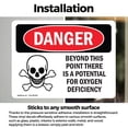 thumbnail image 3 of (2 Pack) Oxygen Deficiency Beyond This Point OSHA Danger Sign, 3 of 7