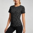thumbnail image 4 of DHFJKG Workout Tops For Women Athletic Running Gym Yoga Breathable Quick Dry T Shirts Short Sleeve Crew Neck Activewear Tees, 4 of 6