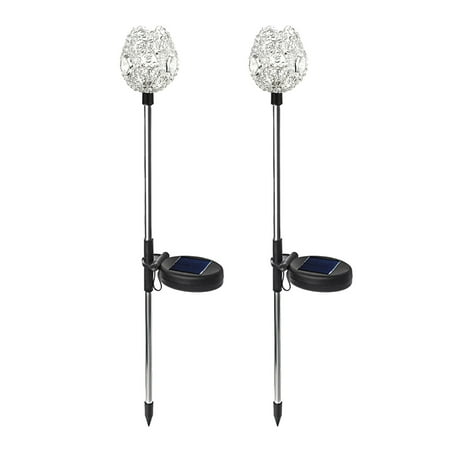 

Led Lights Light Bulbs Led Solar Light Outdoor Garden Stainless Steel Crystal Cup Garden Light