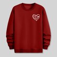 thumbnail image 6 of YOIAVAIOY Valentines Shirts for Men Fashion Long Sleeve Heart Graphic Sweatshirts Causal Lounge Tops Valentines Gift Red M, 6 of 9