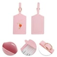 thumbnail image 3 of Unique Bargains 1 Pc Letter T Luggage Tag for Travel Pink PU, 3 of 5