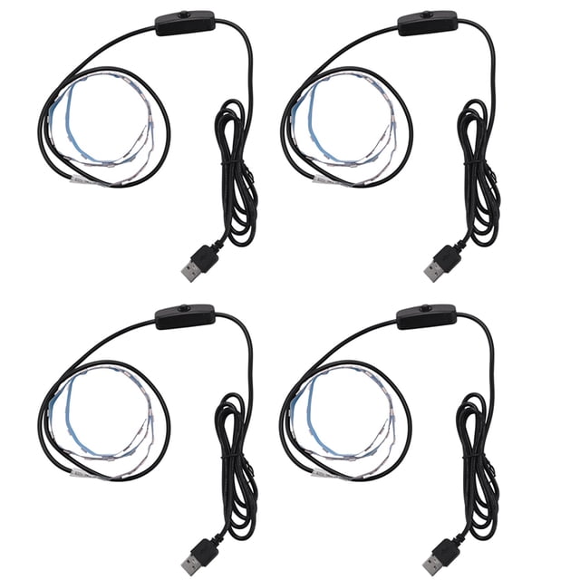 4X Barra de Luz de Desinfección Germicida UVC 5V Lámpara Bactericida Ácaros Tiras de Luz Tira de Luz LED 50X1cm