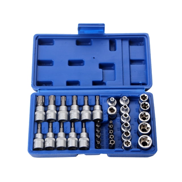 Juego de brocas E-Torx de 34 piezas, juego de brocas E-torx de 3/8 `` 5/16 Abanopi Enchufe