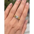 thumbnail image 6 of vylahjewellery Brilliant Asscher Cut Moissanite Women's Wedding Ring 14K Vermeil Yellow Gold Diamond Engagement Rings Unique Anniversary Gifts for Her, 6 of 9