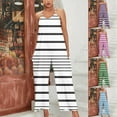 thumbnail image 5 of Womens Overalls Loose Sleeveless Spaghetti Strap Wide Leg Jumpsuits Long Pants Baggy Rompers with Pockets Pink,S, 5 of 5