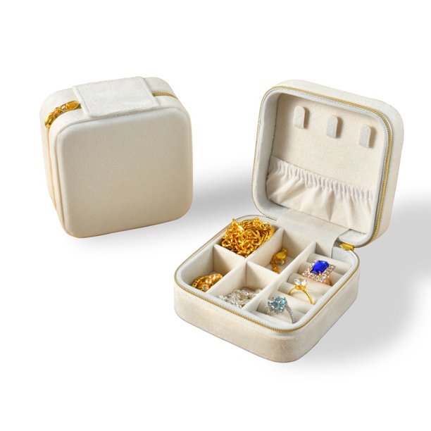 Caja de joyería portátil simple, mini caja de almacenamiento de joyas, caja de embalaje de joyería de anillo pequeño de viaje