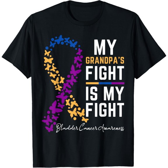 men and women can wear,My Grandpa's Fight is My Fight Cute Bladder cancer awareness T-Shirt