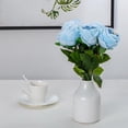 thumbnail image 4 of 5Pcs Silk Roses Fake Pink Roses with Stems Real Touch Rose Artificial Flowers for Arrangement Wedding Party Home Decoration, 4 of 5
