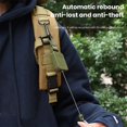 thumbnail image 2 of OUSITAID Badge Reel Key Ring Retractable 60cm Steel Wire High Elastic Portable Anti-lost Outdoor Tools Backpack Waist Hanging Keychain Easy Pull Buckle Camping Supplies, 2 of 6