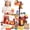 Fried Chicken Shop, variant on UQN Kids Pretend Play Food Set, 52 Pcs Fried Chicken Shop Toy, Color Changing Fast Food Restaurant Toy with Burger, Fries, Coffee and Play Money, Christmas Birthday Gift for Boys Girls Ages 3-8