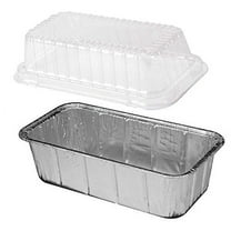 Handi-Foil 2 lb. Aluminum Foil Loaf Bread Pan w/Clear Plastic High Dome Lid 50 Pack (50 Sets)