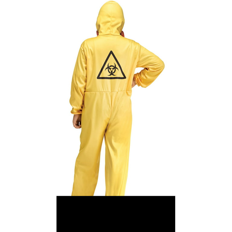 Adult Breaking Bad Costume Walter White Hazmat Chemical Suit Fancy Dress  New
