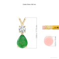 thumbnail image 4 of ANGARA Natural Pear-Shaped Emerald V-Bale Pendant in 14K Yellow Gold for Women (Size-8x6mm) | May Birthstone, Birthday, Anniversary, Jewelry Gift for Women | Natural Emerald Necklace, 4 of 9