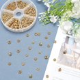 thumbnail image 6 of 300pcs Spacer Beads 6 Style Antique Golden Beads Tibetan Metal Jewelry Beads Loose Spacer Beads Flower Flat Rondelle Beads for Bracelet Necklace Jewelry Making Supplies (5.5-6.5mm), 6 of 8