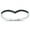Black CZ, variant on Chevron Midi V-Shape Wedding Ring CZ 925 Sterling Silver Size 5