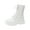 White, variant on Fashion Casual Ankle Boots Women's Thick Bottom Lace-Up Short Boots Solid Color Low Heel British Style I for Everyday Wear White,43