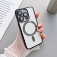 thumbnail image 1 of SaniMore for iPhone 14 Pro 6.1" Magnetic Case Support Wireless Charging, Rugged PC Transparent Cover with Tempered Glass Camera Lens Protector & Dust Proof Net Shockproof Protective Shell, Black, 1 of 6