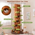 thumbnail image 6 of Spaco 90.5 Inch Tall Multifunctional Cat Tree with Private Condos, Cat Tree for Indoor Cats, Brown, 6 of 11